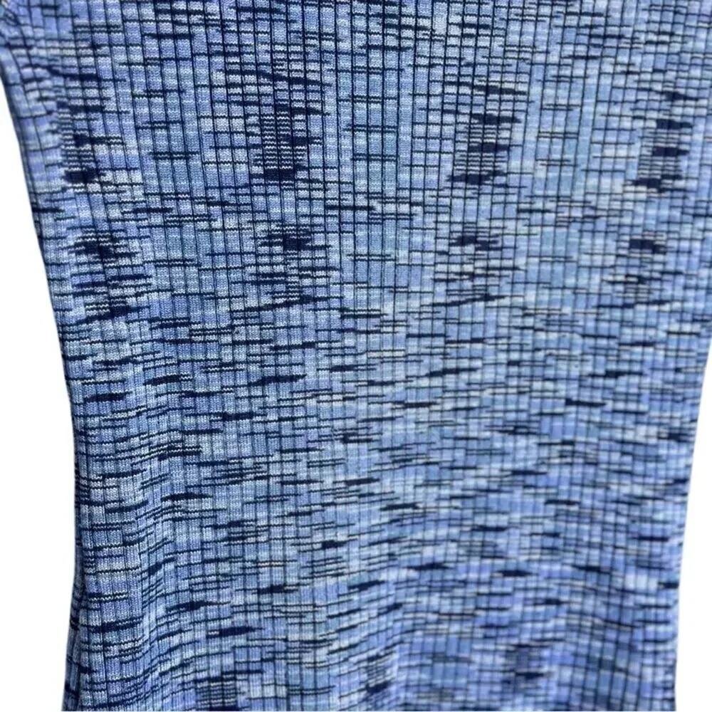 Song of Style Women's Mick Knit Mini Dress - Size Large Blue Long Sleeve Bodycon - Picture 7 of 10